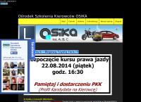 Strona internetowa z Osk Osika Ośrodek Szkolenia Kierowców Osika