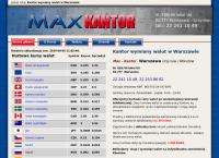 Strona internetowa z Max - Kantor