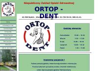 Strona internetowa z NZOZ Ortop-Dent