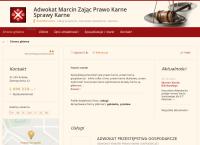 Strona internetowa z Adwokat Kraków Prawo Karne Sprawy Karne