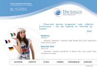 Strona internetowa z Biuro Tłumaczeń Uni-Lingua