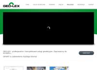 Strona internetowa z \"geo-Lex\" Usługi Geodezyjno-Kartograficzne i Bhp