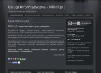 Strona internetowa z Nrinf.pl - Usługi Informatyczne