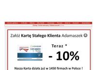 Strona internetowa z Adamaszek - Firany, zasłony, karnisze, pościele, kołdry, poduszki, obrusy