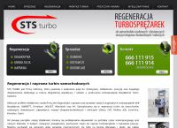 Strona internetowa z STS Turbo Regeneracja turbosprężarek