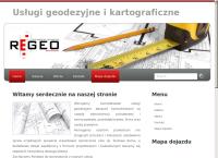 Strona internetowa z Usługi Geodezyjne i Kartograficzne REGEO Adrian Kasprzak