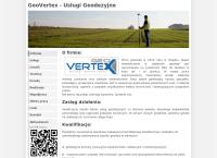 Strona internetowa z GeoVertex - Usługi Geodezyjne