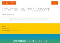 Strona internetowa z Usługi Transportowe Krajowe i Zagraniczne Marek Noworolski