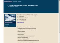 Strona internetowa z Biuro Rachunkowe \"profit\" Beata Krzyżan