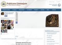 Strona internetowa z Gimnazjum Publiczne