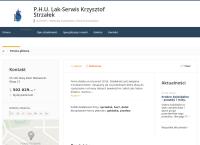 Strona internetowa z Lak-Serwis - Krzysztof Strzałek