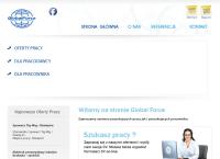 Strona internetowa z GlobalForce Services Sp. z o.o.