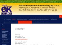 Strona internetowa z Zakład Gospodarki Komunalnej