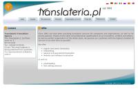 Strona internetowa z Biuro Tłumaczeń Translateria