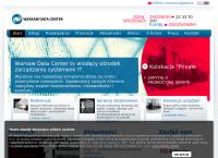 Strona internetowa z Warsaw Data Center sp. z o.o.