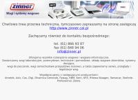 Strona internetowa z ZINNER - Wagi, systemy wagowe, tensometry, serwis i legalizacja wag Poznań