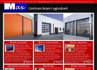 Strona internetowa z MAX Centrum Bram i Ogrodzeń w Częstochowie