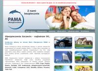 Strona internetowa z PAMA Ubezpieczenia