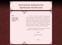 Strona internetowa z Kancelaria Adwokacka Agnieszka Konieczna