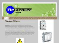 Strona internetowa z Elektrotec Tomasz Mucha