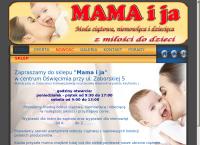 Strona internetowa z MAMA I JA