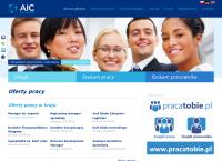 Strona internetowa z AIC Recruitment
