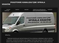 Strona internetowa z Pogotowie Kanalizacyjne Spirala Kraków