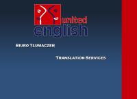 Strona internetowa z Biuro Tłumaczeń English United Wojciech Radziszewski