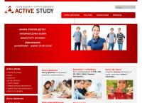 Strona internetowa z Active Study Szkoła Językowa