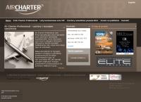 Strona internetowa z Air Charter Professional Sp. z o.o.