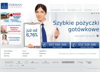 Strona internetowa z Furman Finanse