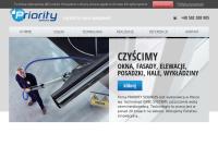 Strona internetowa z Priority Services - Specjalistyczne Usługi Porządkowe