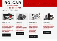 Strona internetowa z Auto Części Ro-Car Hurtowania Motoryzacyjna