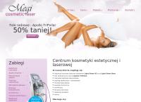 Strona internetowa z Megi Cosmetic Laser
