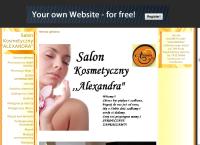 Strona internetowa z Salon Kosmetyczny Alexandra