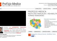 Strona internetowa z Profizjo Medica Medycyna Manualna i Rehabilitacja Tomasz Borowski