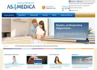 Strona internetowa z AS-Medica Centrum Medyczne