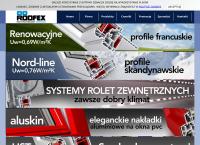 Strona internetowa z Roofex Fabryka Okien i Drzwi