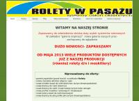 Strona internetowa z Rolety W Pasażu Robert Kaczorek