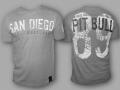 T-SHIRT PIT BULL „SAN DIEGO” niebieski, szary