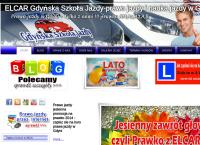 Strona internetowa z Elcar-Gdyńska Szkoła Jazdy
