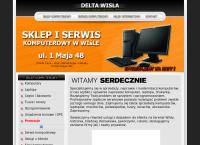 Strona internetowa z Delta Wisła - Sklep i Serwis Komputerowy