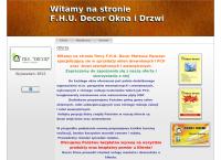 Strona internetowa z F.H.U. Decor Mateusz Hanczyn