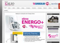 Strona internetowa z Okna Wrocław Galio Salon Eurocolor