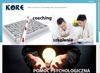 Strona internetowa z KORE. Centrum Pomocy Psychologicznej i Psychoedukacji
