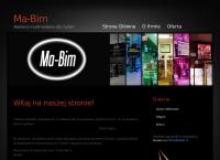 Strona internetowa z Ma-Bim Firma Reklamowo-Usługowa Marcin Kardialik
