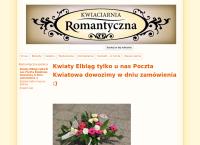 Strona internetowa z Kwiaciarnia Romantyczna
