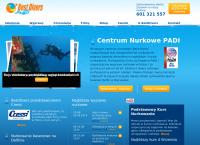 Strona internetowa z BESTDIVERS Sklep Nurkowy Warszawa Kursy Szkolenia