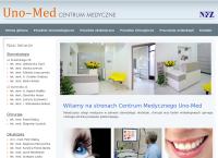 Strona internetowa z NZOZ Centrum Medyczne Uno-Med