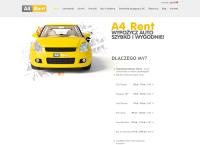 Strona internetowa z A4 Rent